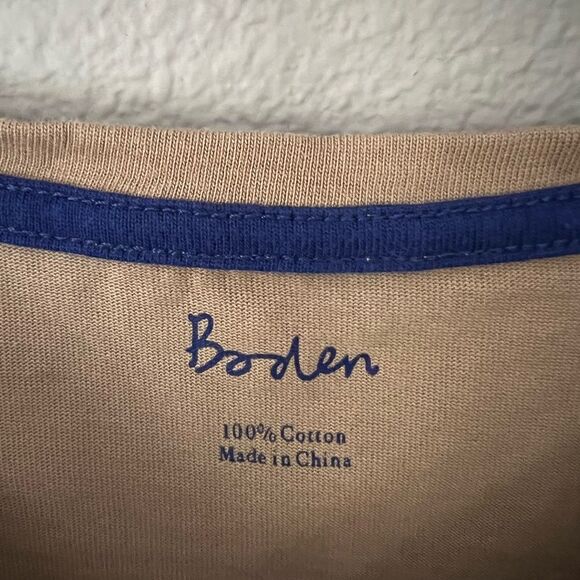 Boden Tan/Navy Striped Breton Knit Dress - Picture 6 of 8